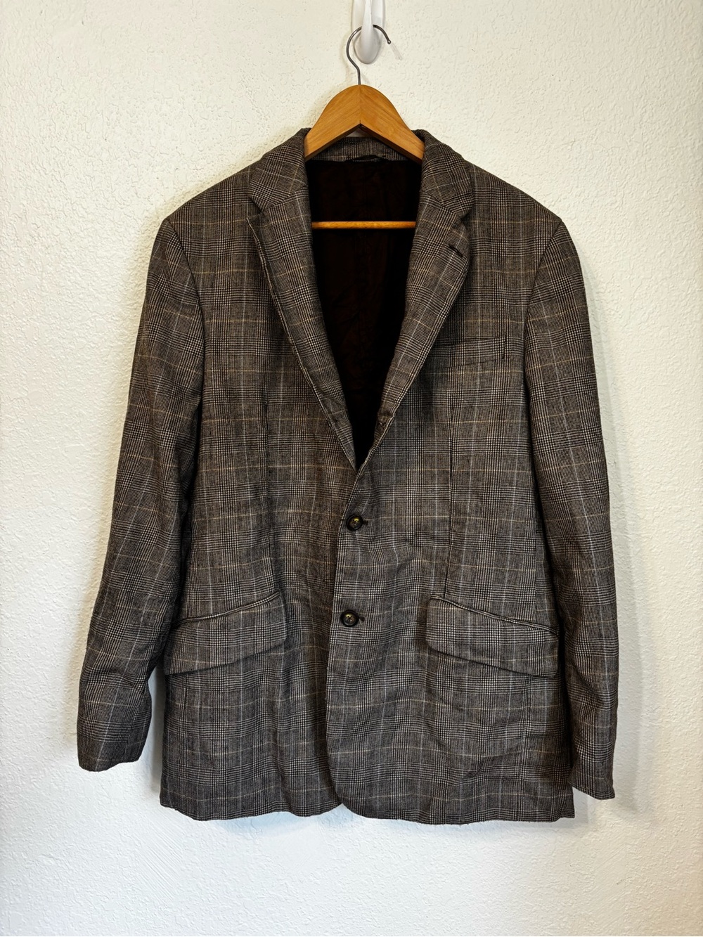 Banana Republic Factory Heritage Plaid Wool Sport Coat 44R
